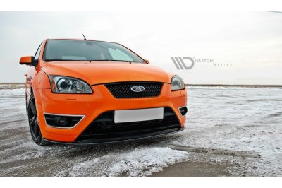 Накладка сплиттер на передний бампер вариант 2 на Ford Focus II ST